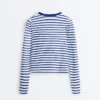 T-shirt tecnica a maniche lunghe a righe T-shirt tecnica a maniche lunghe a righe