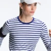 T-shirt tecnica a maniche lunghe a righe T-shirt tecnica a maniche lunghe a righe