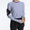 T-shirt tecnica a maniche lunghe a righe T-shirt tecnica a maniche lunghe a righe