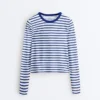 T-shirt tecnica a maniche lunghe a righe T-shirt tecnica a maniche lunghe a righe