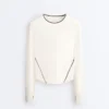 T-shirt tecnica a maniche lunghe con bordino T-shirt tecnica a maniche lunghe con bordino