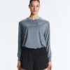 T-shirt tecnica a maniche lunghe con scritta T-shirt tecnica a maniche lunghe con scritta