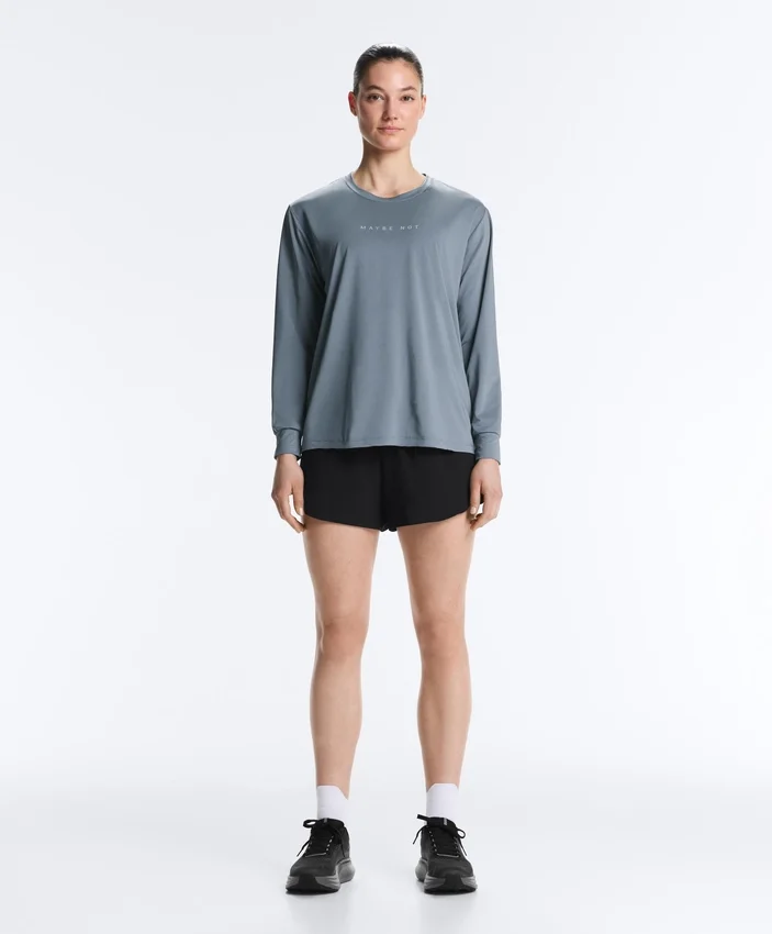 T-shirt tecnica a maniche lunghe con scritta T-shirt tecnica a maniche lunghe con scritta