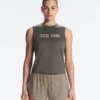 T-shirt tecnica senza maniche con scritta T-shirt tecnica senza maniche con scritta