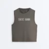 T-shirt tecnica senza maniche con scritta T-shirt tecnica senza maniche con scritta
