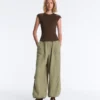 Top a maniche corte a costine in cotone e modal Top a maniche corte a costine in cotone e modal
