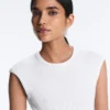 Top a maniche corte a costine in cotone e modal Top a maniche corte a costine in cotone e modal
