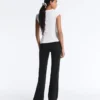 Top a maniche corte a costine in cotone e modal Top a maniche corte a costine in cotone e modal