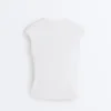Top a maniche corte a costine in cotone e modal Top a maniche corte a costine in cotone e modal