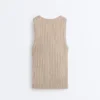 Top aderente in maglia a coste Top aderente in maglia a coste