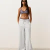 Top bikini a fascia con trama a righe Top bikini a fascia con trama a righe