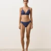 Top bikini a triangolo a quadretti