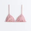 Top bikini a triangolo a righe