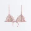 Top bikini a triangolo a righe