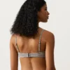 Top bikini a triangolo a righe