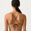 Top bikini a triangolo con mini pois