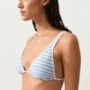 Top bikini a triangolo con scollo all’americana a righe Top bikini a triangolo con scollo all’americana a righe