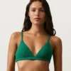 Top bikini a triangolo in piqué Top bikini a triangolo in piqué
