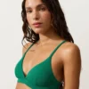 Top bikini a triangolo in piqué Top bikini a triangolo in piqué