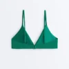Top bikini a triangolo in piqué Top bikini a triangolo in piqué