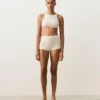 Pantaloncini da bikini a vita alta in crochet con texture a bolle Pantaloncini da bikini a vita alta in crochet con texture a bolle