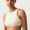 Top bikini all’uncinetto con texture a bolle Top bikini all’uncinetto con texture a bolle