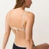 Top bikini con bordi a contrasto