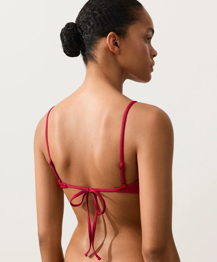 Top bikini con trama a nido d’ape Top bikini con trama a nido d’ape