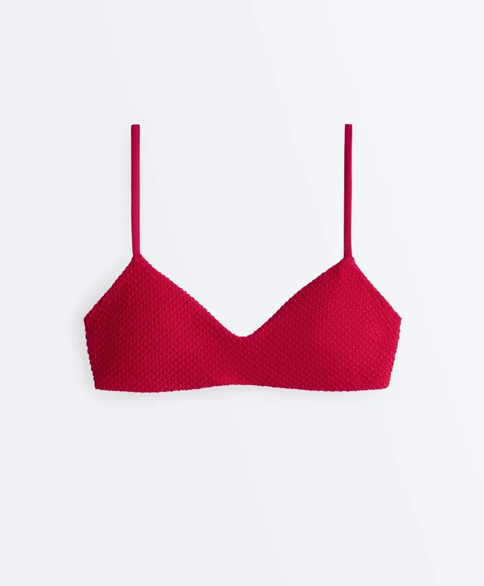 Top bikini con trama a nido d’ape Top bikini con trama a nido d’ape