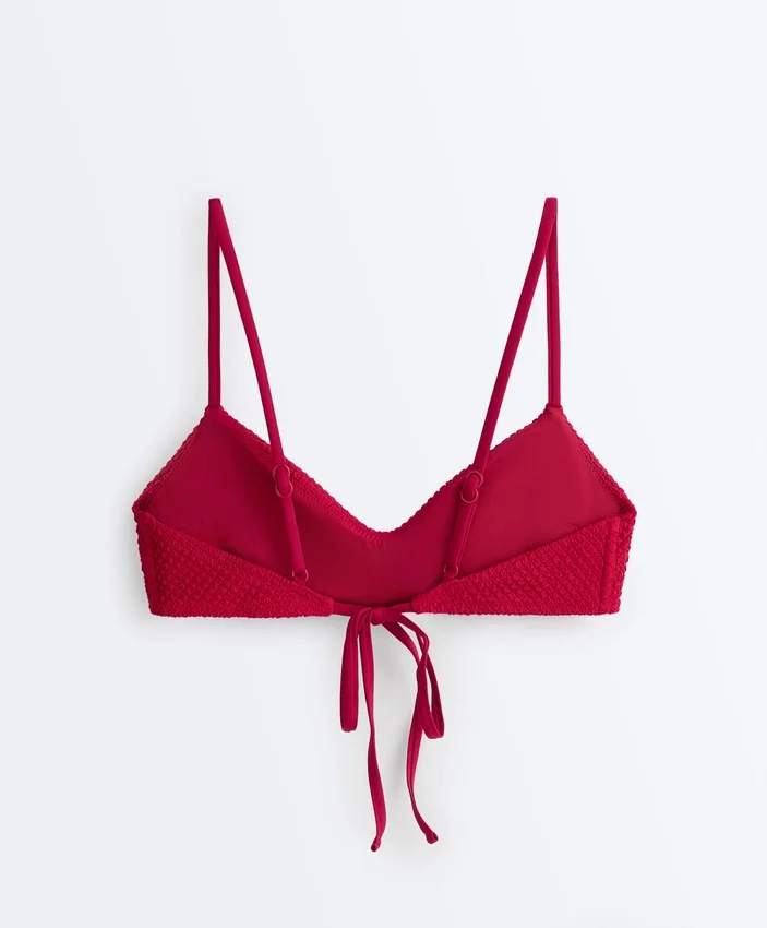 Top bikini con trama a nido d’ape Top bikini con trama a nido d’ape
