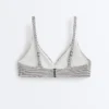 Top bikini halter a pois in jacquard Top bikini halter a pois in jacquard