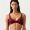 Top bikini halter in jacquard a mini quadri Top bikini halter in jacquard a mini quadri