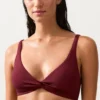 Top bikini halter in jacquard a mini quadri Top bikini halter in jacquard a mini quadri