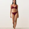 Top bikini halter in jacquard a mini quadri Top bikini halter in jacquard a mini quadri