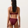 Top bikini halter in jacquard a mini quadri Top bikini halter in jacquard a mini quadri