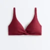 Top bikini halter in jacquard a mini quadri Top bikini halter in jacquard a mini quadri