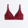 Top bikini halter in jacquard a mini quadri Top bikini halter in jacquard a mini quadri