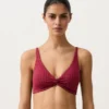 Top bikini halter in jacquard geometrico Top bikini halter in jacquard geometrico