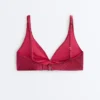 Top bikini halter in jacquard geometrico Top bikini halter in jacquard geometrico