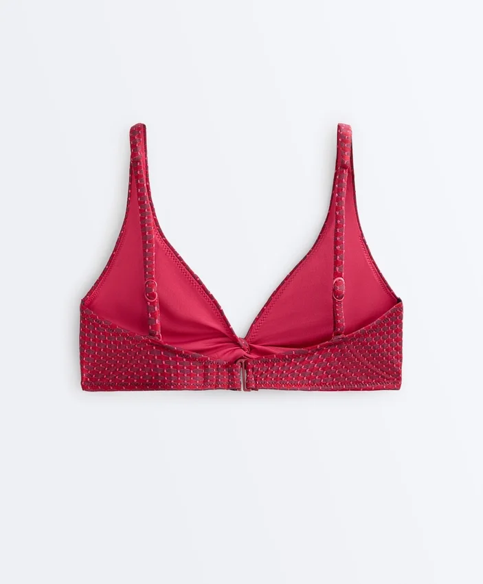 Top bikini halter in jacquard geometrico Top bikini halter in jacquard geometrico