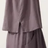 Top con spalline e scollo a V in 100% lino