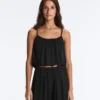 Top con spalline in misto modal