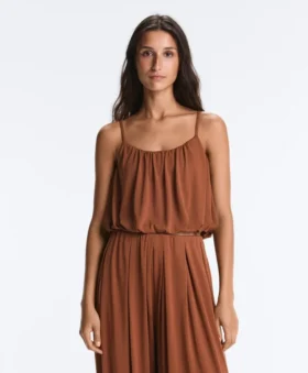 Top con spalline in misto modal