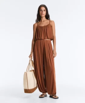 Top con spalline in misto modal