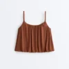 Top con spalline in misto modal