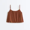 Top con spalline in misto modal