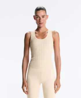 Top in maglia a coste