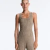 Top in maglia a coste