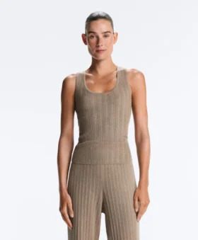 Top in maglia a coste