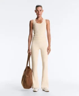 Top in maglia a coste